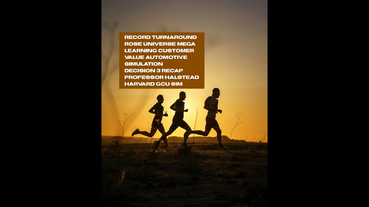 RECORD TURNAROUND ROSE RECAP DEC 3 MEGA LEARNING CUSTOMER VALUE AUTOMOTIVE SIMULATION