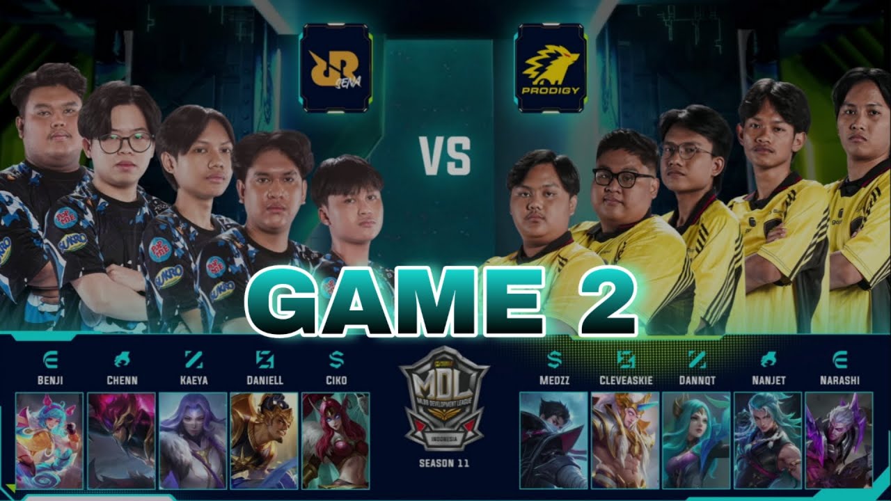 RRQ PICK HYPER HANZO!! RRQ SENA VS ONIC PRODIGY GAME 2 MDL ID SEASON 11 ...