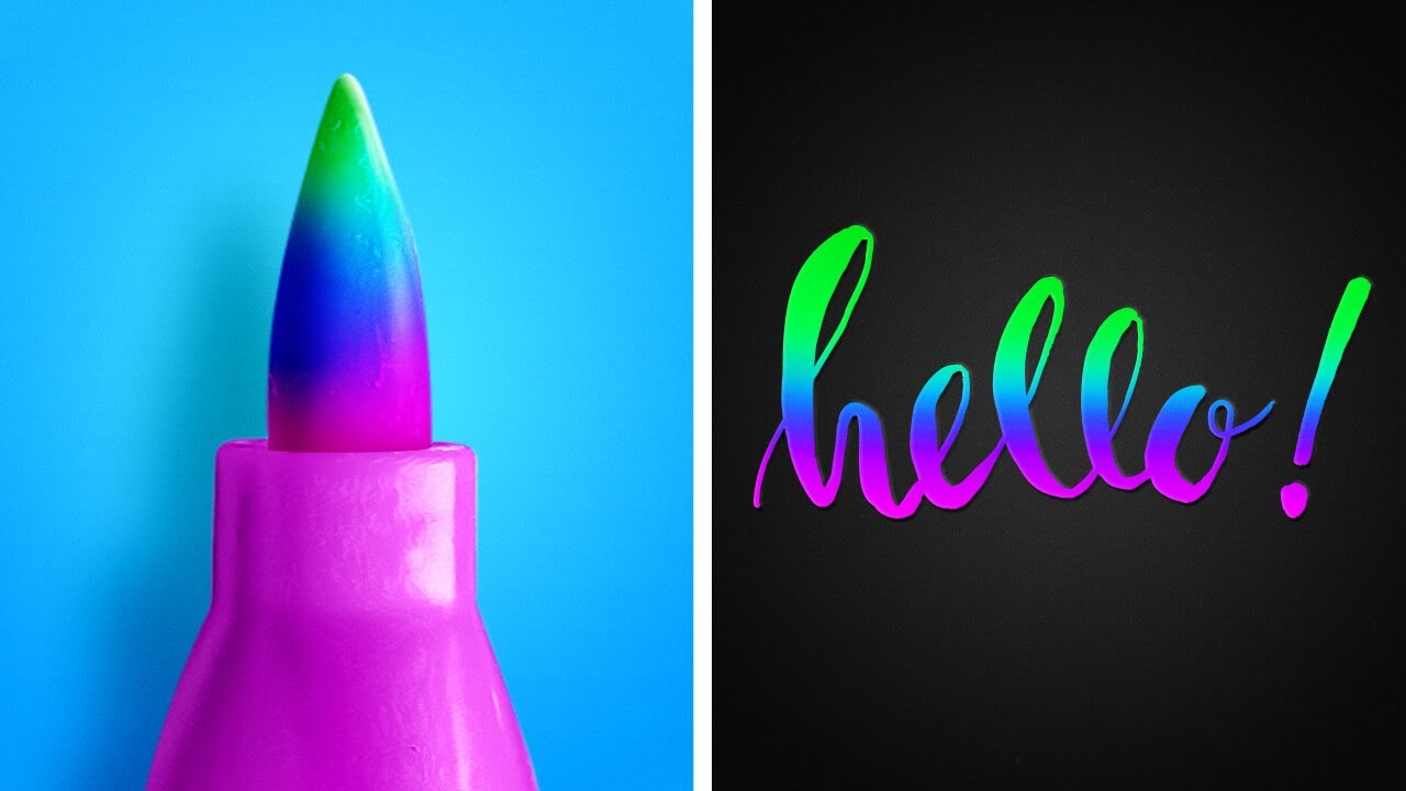 RAINBOW ART HACKS AND SCHOOL CRAFTS FOR ALL OCCASIONS - YouTube