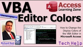 How to Change the Display Colors of the VBA Editor in Microsoft Access