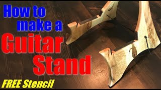 In this video I design and make a fold-up portable knotty maple guitar stand to give as a gift to my friend Mark. I made another 