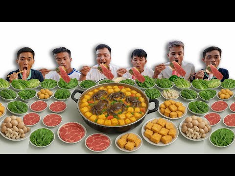 Hưng Troll | Thử Thách Người Cuối Cùng Ngừng Ăn Lẩu Cua Đồng Thắng Nhận 500$