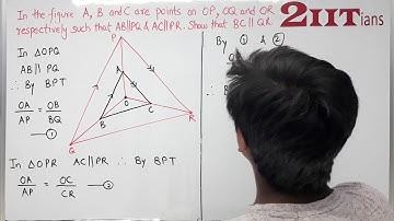 SIMILARITY Exercise 13.2 Q7 Class X ICSE | IIT JEE A, B and C are points on OP, OQ and OR