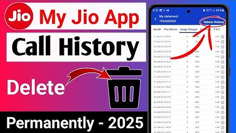 My Jio App se Call History Kaise Delete Kare I How To Delete Call History From My Jio App