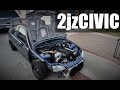 Taking a drive in the 2jz CIVIC!!