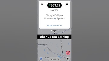 Uber 24 Km Earning | #uberdriver #uberauto #uberautotaxi #ubertaxi #short #shorts