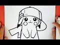 COMO DIBUJAR A PIKACHU CON LA GORRA DE ASH