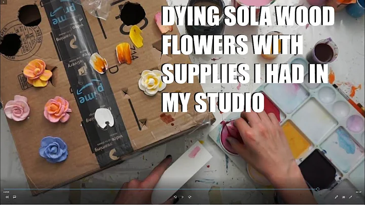 Testing methods for dying Sola Wood Flowers with supplies I had in my studio.