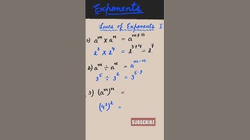 laws of exponents | Multiplying exponents | exponents and powers #shorts #mathshorts