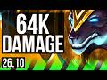 NASUS vs MASTER YI (JGL) | 64K damage | EUW Master | 26.10