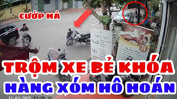 Trộm Xe Cúi Đầu Bẻ Khóa, Bị Hàng Xóm Phát Hiện Hô Hoán Bắt Tại Chỗ!