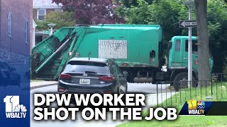 DPW worker shot while collecting trash