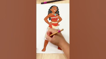Moana Artwork Coloring Time-lapse | Color with Me | Moana