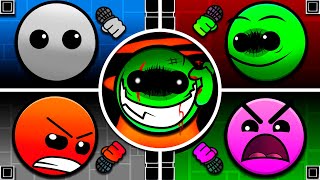 FNF Lobotomy All Phases | Friday Night Funkin VS Geometry Dash | Fire In The Hole #3