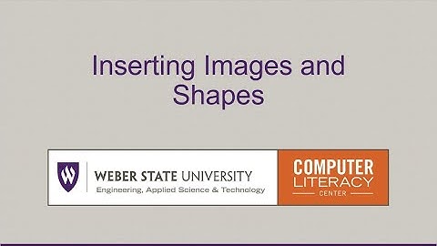 Inserting Images and Shapes in Microsoft Excel