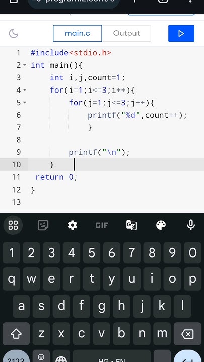 square-pattern-in-number-1-to-9-in-c-programming-language