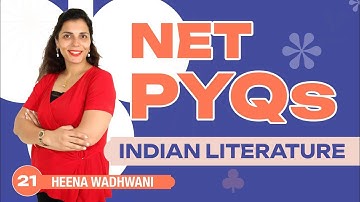UGC NET English PYQs-21 | Indian Literature | Heena Wadhwani | Vallath