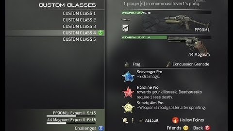 Custom Class Setup (CoD Ghost) MW3