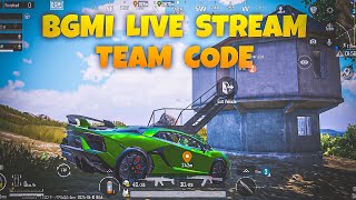 🔴 BGMI LIVE STREAM TEAM CODE | PLAYING WITH RANDOM SQUAD RANK PUSHERS #BGMILIVE #BGMISTREAMING