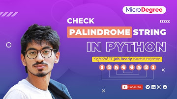 Python Program to check if a String is a Palindrome or Not | MicroDegree ಕನ್ನಡ