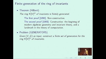 Geometric complexity theory (GCT): Algorithmic challenges in invariant theory - Ketan D. Mulmuley
