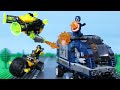 LEGO Avengers Truck Takedown! STOP MOTION LEGO Captain America & Hawkeye's Mission! | Billy Bricks