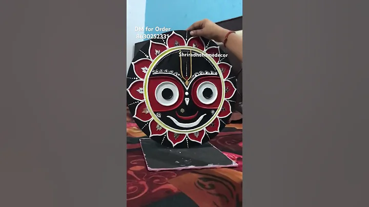 Shri Jagannath ji Lippan art 🙏❤️ #art #lippanartwork #diy #trending #shorts