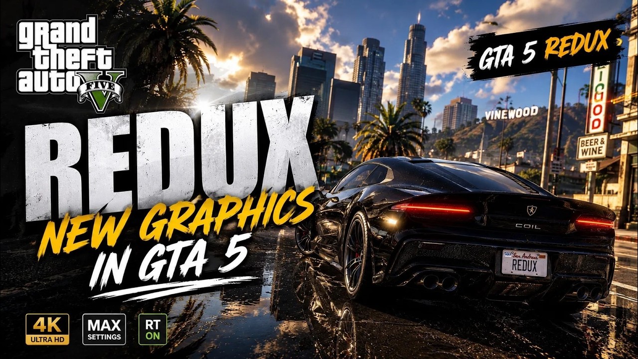 Redux Graphics Review of the GTA 5 Redux graphics mod with additional mods. - YouTube