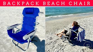 Enjoy The Beach Like Never Before With The Homevative Folding Backpack Beach Chair!