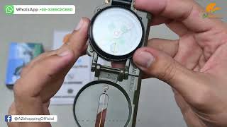 Metal Case Liquid Filled Lensatic Compass for Aiming on land & Water AZshopping.pk Review!
