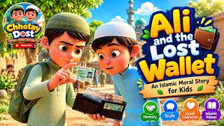 Ali and the Lost Wallet 👜  Islamic Moral Story for Kids  Urdu Islamic Cartoon #subscribe #cartoon