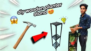 EASY DIY WOODEN PLANTER STAND / ideas by (Mohd Sameer) #diy #viral #trending