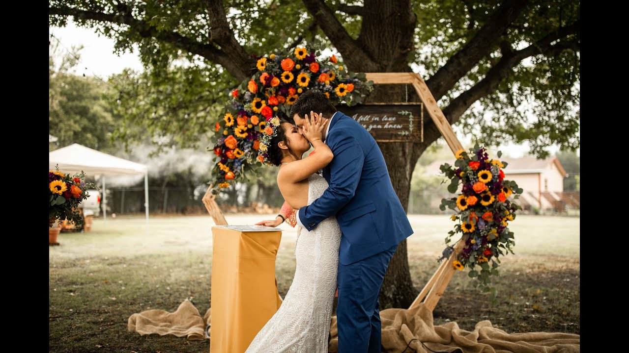 Mia & Christian Backyard Wedding Denton, Texas