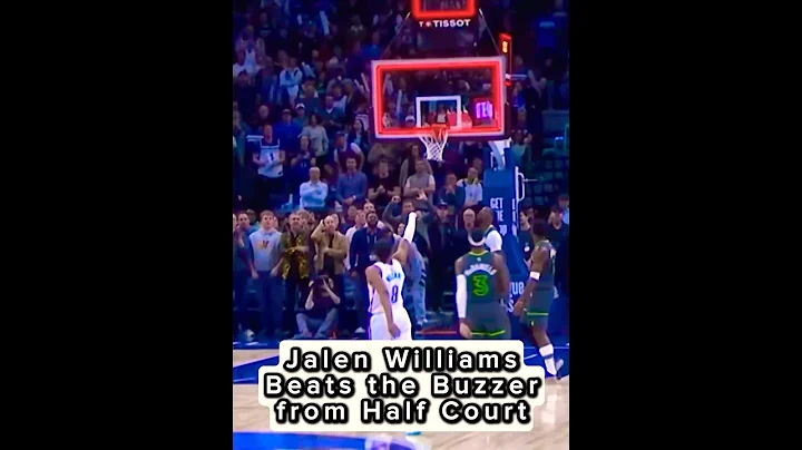 Jalen Williams Beats the Buzzer from Half Court😱 #nba #jalenwilliams #thunder #buzzerbeater #shorts