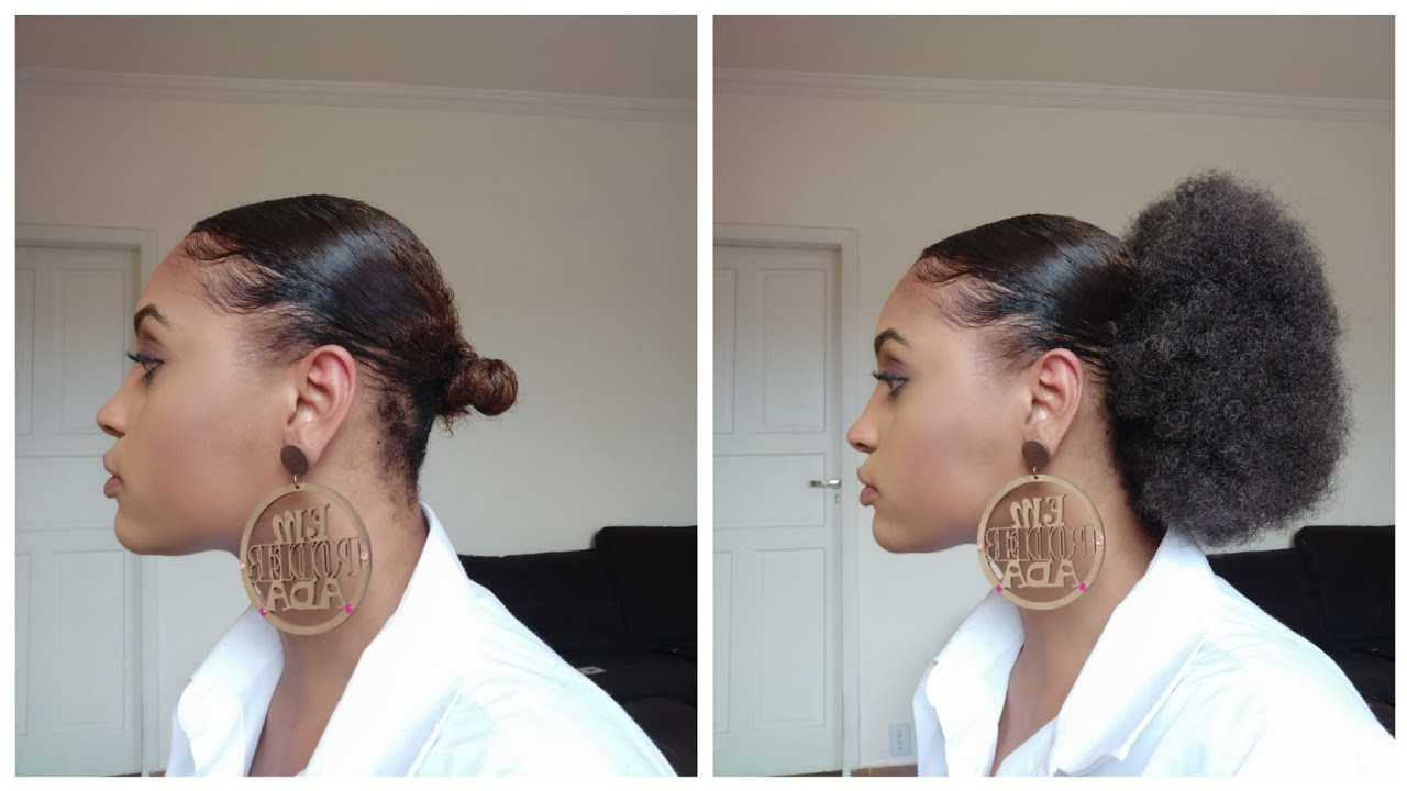 Estou com alopécia / Afro puff, peça curinga.