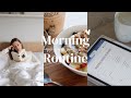 MY MORNING ROUTINE 🤍 happy + productive