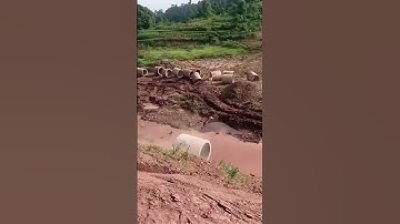 Cement culvert unloading – safe & efficient process! 🏗️⚙️