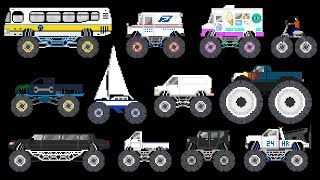 Monster Vehicles 3 - Monster Trucks & Street Vehicles - The Kids' Picture Show (Fun & Educational)
