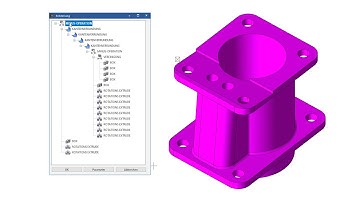 ELITECAD Mechanics 15 - Interactive CSG tree