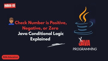 Check Number is Positive, Negative, or Zero | Java Conditional Logic Explained | Rlife Education