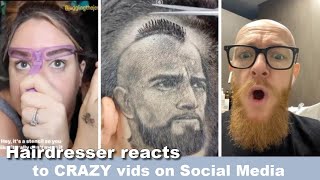 Hairdresser reacts to Crazy vids on Social Media like Instagram, tik tok and Shorts #hair #beauty