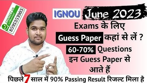 IGNOU June 2023 EXAM GUESS PAPER | IGNOU GUESS PAPER | BY KS TOMAR | STUDY HEIGHT |