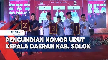 Ini Nomor Urut Pasangan Calon Bupati dan Wabup di Kabupaten Solok selama Pilkada 2024!