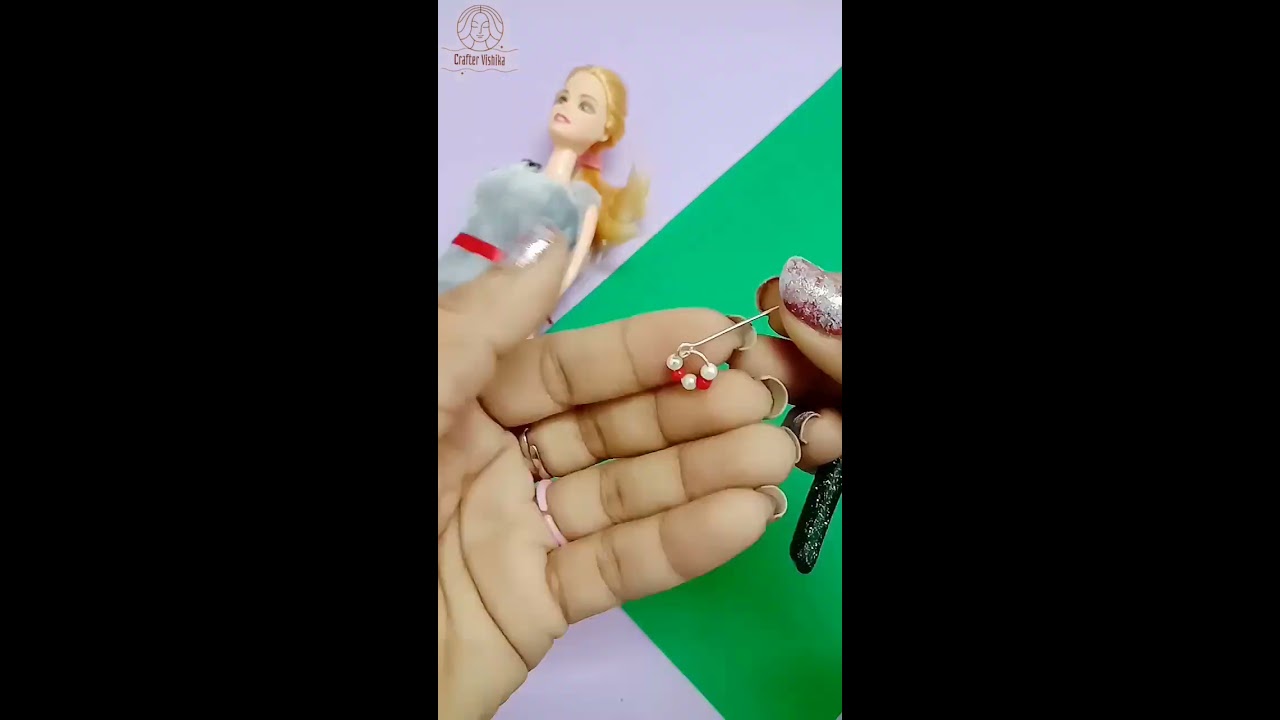 DIY Barbie doll miniature bridal jewellery making part 3Devasena vs  Jodha DIY Barbie Hacks  YouTube