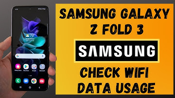 Samsung Z Fold 3 Check Wifi / Data Usage | Check Daily usage
