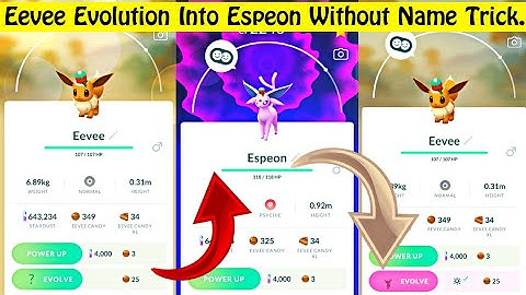 How To Evolve Eevee Into Espeon Without Name Trick In Pokemon Go | Eevee Evolutions Pokemon Go