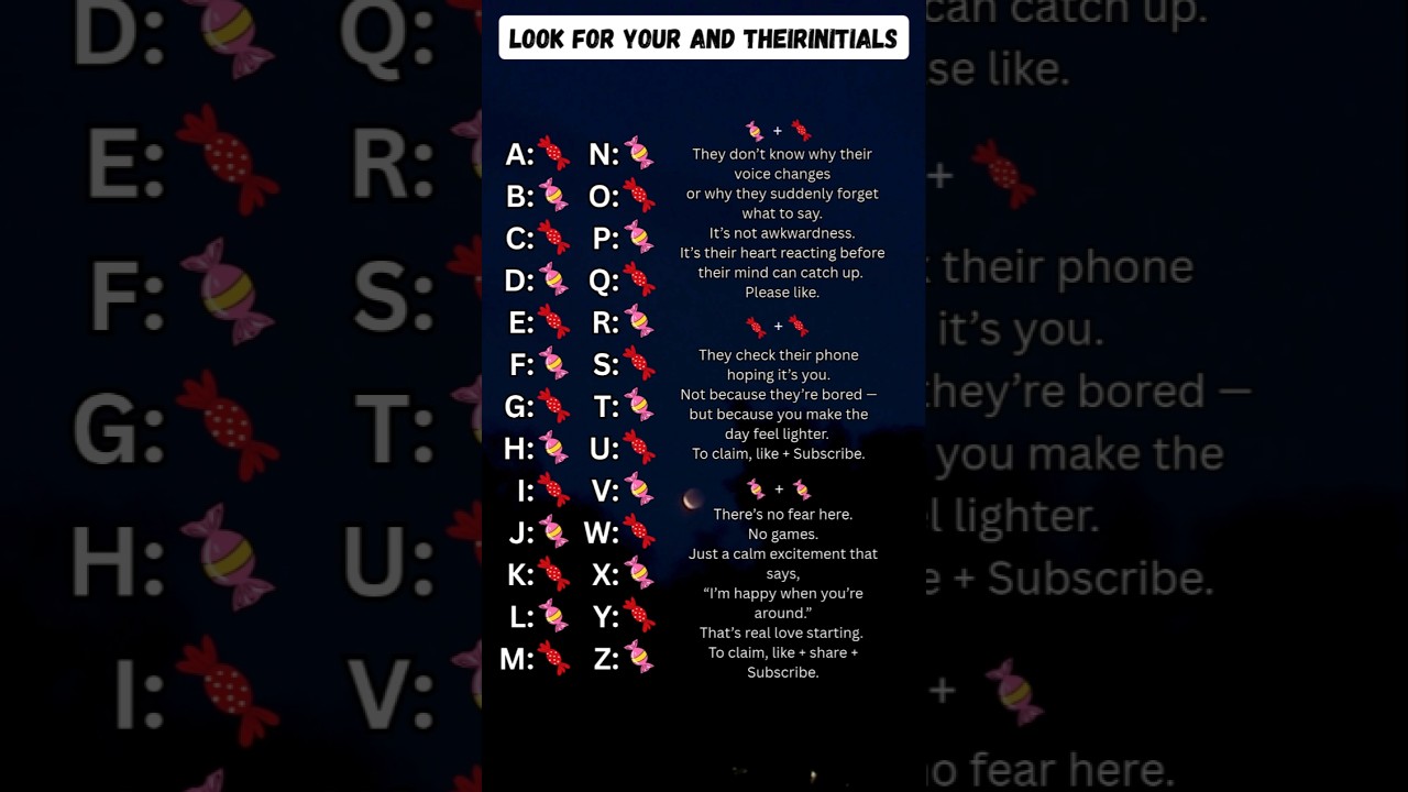 LOOK FOR YOUR AND THEIRINITIALS 