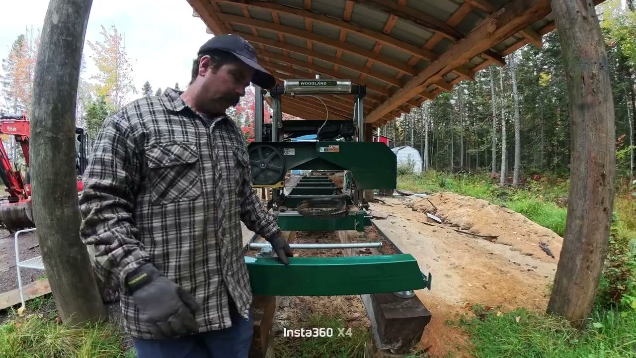 OFF grid cabins, part 1 post and stringers! 