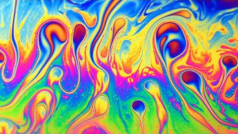 What Do Soap Bubbles Look Like Under A Microscope? | Trippy Macro Visuals [1 Hour]