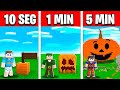 NOOB VS PRO: CONSTRUIR ABÓBORA DE HALLOWEEN EM 5 MINUTOS / 1 MINUTOS / 10 SEGUNDOS NO MINECRAFT!!